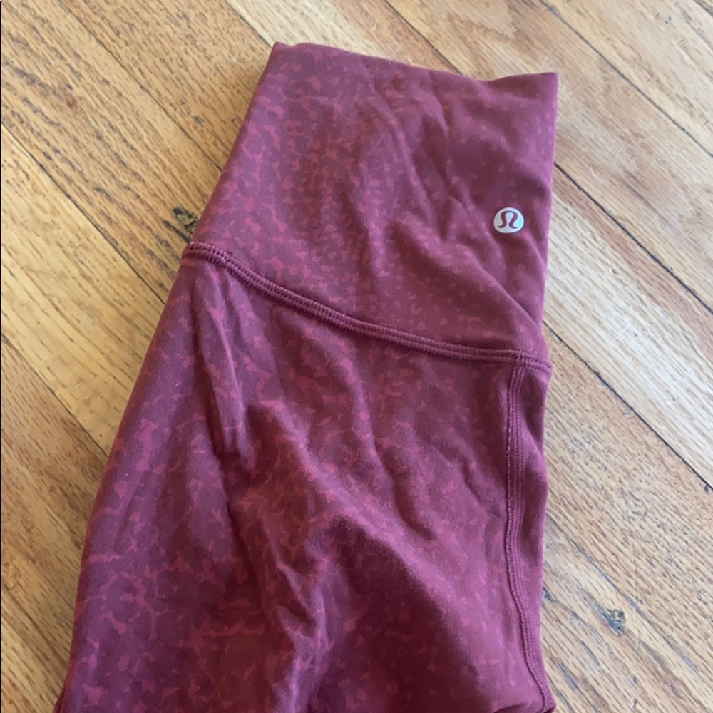 Lululemon align pants size 2 red cheetah print